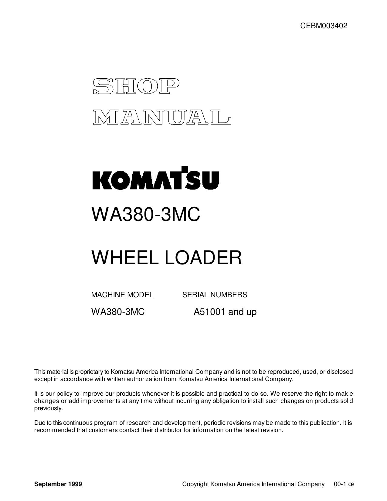 WA380-3MC Shop Manual